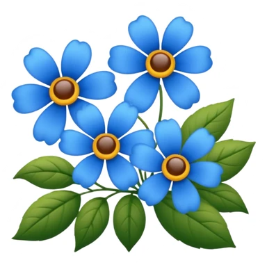 blue flowers sticker