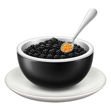 Cuenco con caviar png sticker