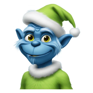 Blue grinch  sticker