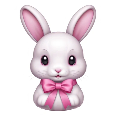 bunny with a ribbon sticker