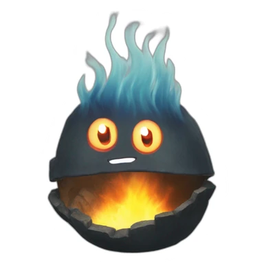 calcifer from howl's moving castle smiling sticker