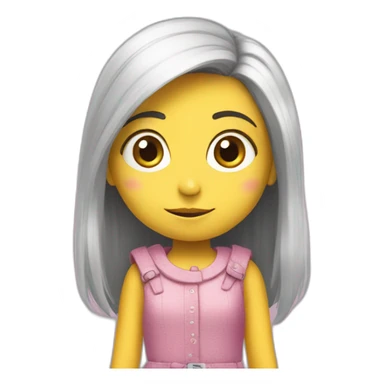 Niña disfrazada de minion sticker