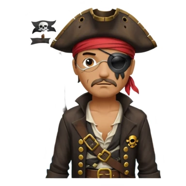 Gemisi batan bir korsan sticker