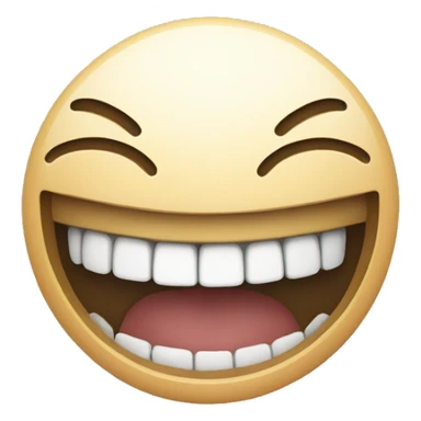 smiling emoji with bottom teeth grill sticker