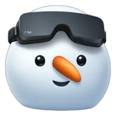 snowman wearing vr headset sticker