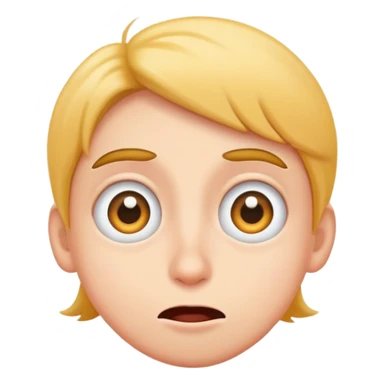 Silly face with eyes rolling back sticker