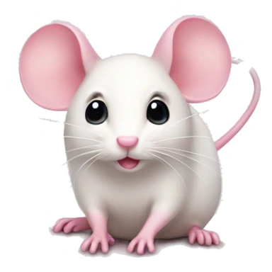soft pink mouse sticker