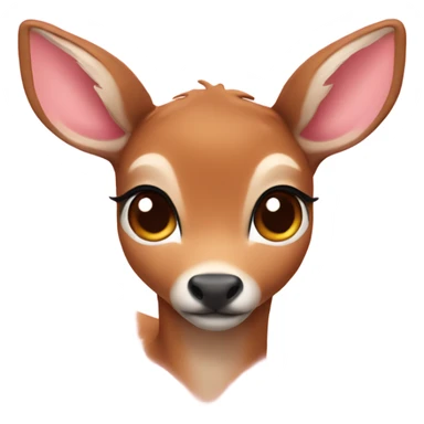 Cute fawn heart sticker