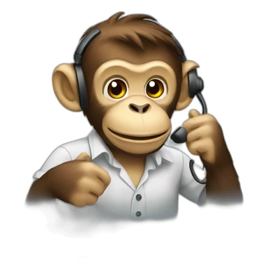 monkey call center sticker