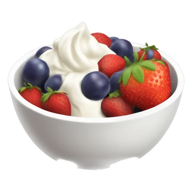 fruit yogurt bowl with strawberries and grapes sticker
