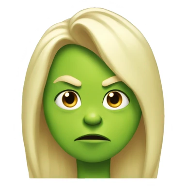 Grinch with blonde hair sticker