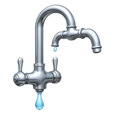 
water pouring from an old tap, 1980 sticker