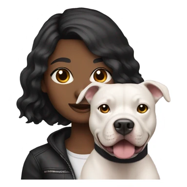 Girl with black hair and a pitbull sticker