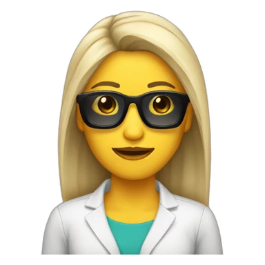 Mujer pelo largo hombre con gafas y patillas sticker