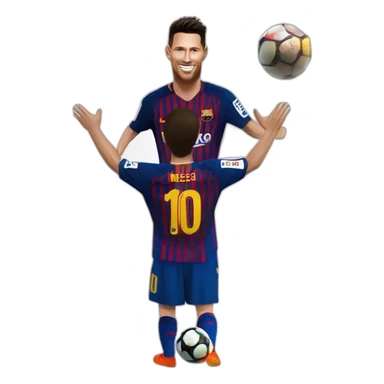 Messi et Ronaldo qui se serrent la main sticker