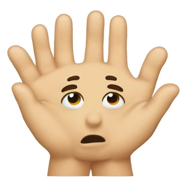 emoji face begging with hands pressed togetherness  sticker