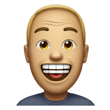 Laugh emoji with big hip  sticker