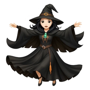 A witch dancer sticker