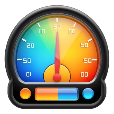 a bar with a meter that has different colors on it  sticker