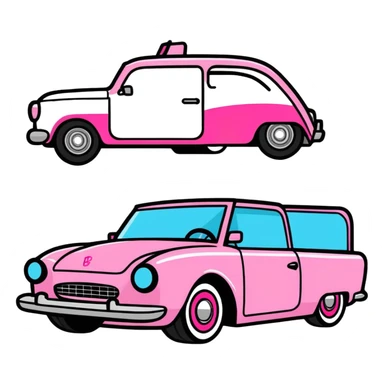 Barbie car sticker
