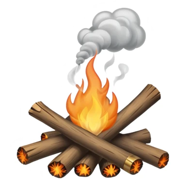 Campfire smoking many smoke sticker