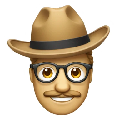 Un gars content avec un chapeau rigolo et des lunette qui tend le pouce vers le haut sticker