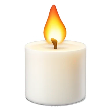 candle with white label sticker