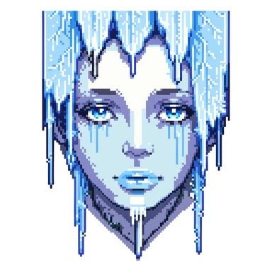 cold face, shivering, blue tint, icicles, expressive sticker