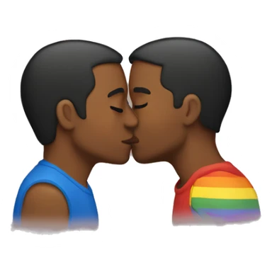 Two gays kissing each other  sticker