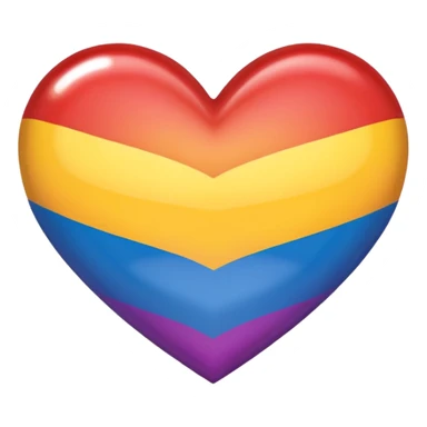 heart with sapphic pride flag colors sticker