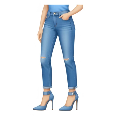 jean heels sticker