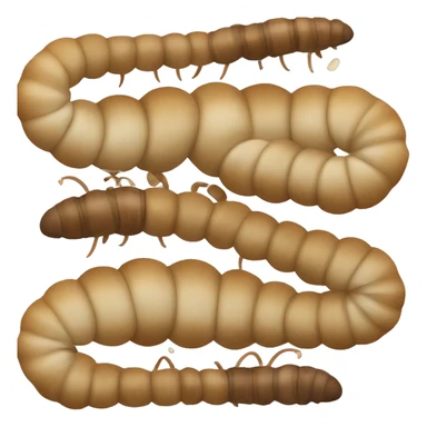 light brown mealworm caterpillar sticker