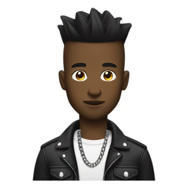 punk black guy sticker