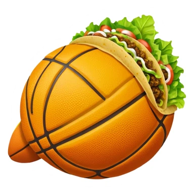 basketball with tacos sticker