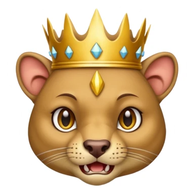 Fossa animal wearing a crown is angry sticker