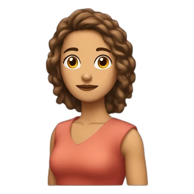 Mujer trigueña pelo crespo miel largo sticker