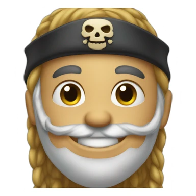 a happy pirate head sticker