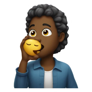 Blowing goodnight kiss sticker