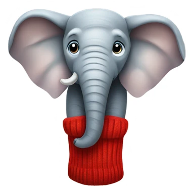 Elephant wearing mittens sticker