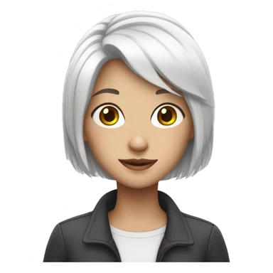 white haired girl sticker