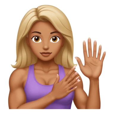 Female muscle with manicured nails  sticker