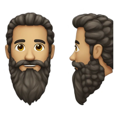 french portuguese beard sticker