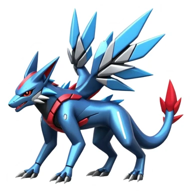 Futuristic Modern Zeraora-Dialga-Zoroark-fusion sticker