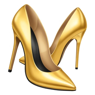 a pair of gold stilettos sticker