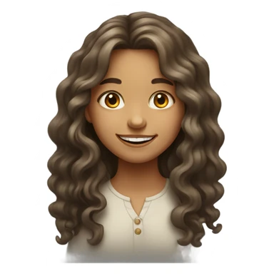 portrait of a smiling girl sticker