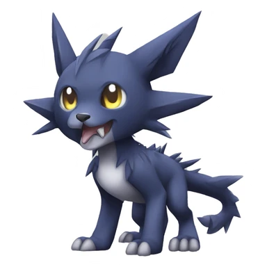 cute cool edgy sharp punk Digimon-Fakemon-animal full body sticker