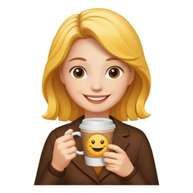 Sunshine holding a coffee sticker