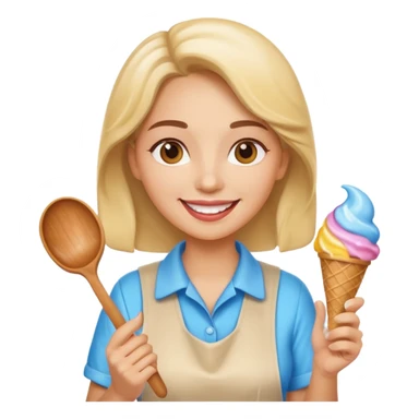 Ice Cream Vendor woman  sticker