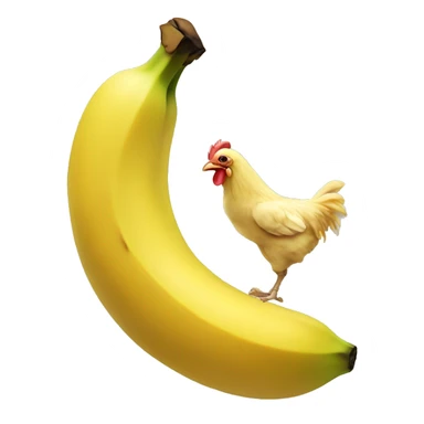 banana eating a chicken sticker