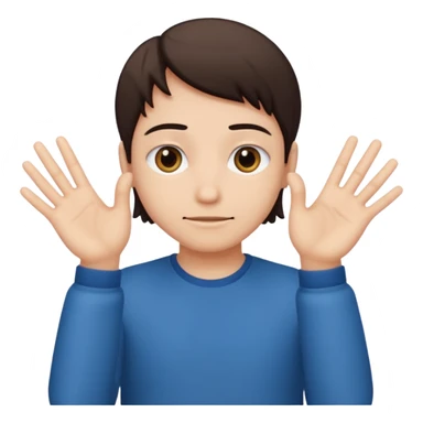 meh face with idk hands sticker